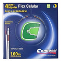 Cabo Coaxial RF 4mm Bipolar Dupla Blindagem 100m Condutti CFTV