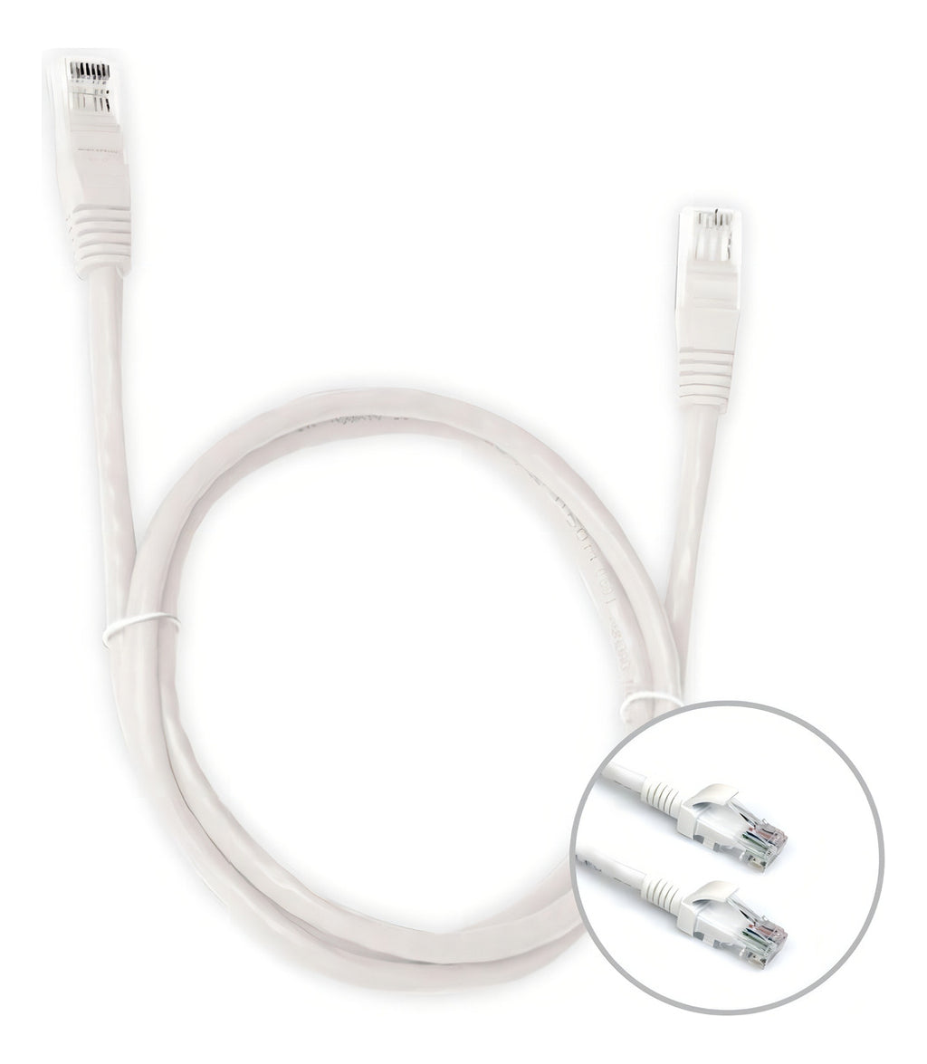 Cabo de Rede Patch Cord Cat6 RJ45 1,5m Branco Plus Cable