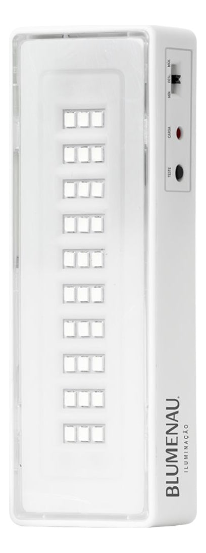 Luminária de Emergência LED Blumenau 30 LEDs 100lm Bivolt Autonomia 6h
