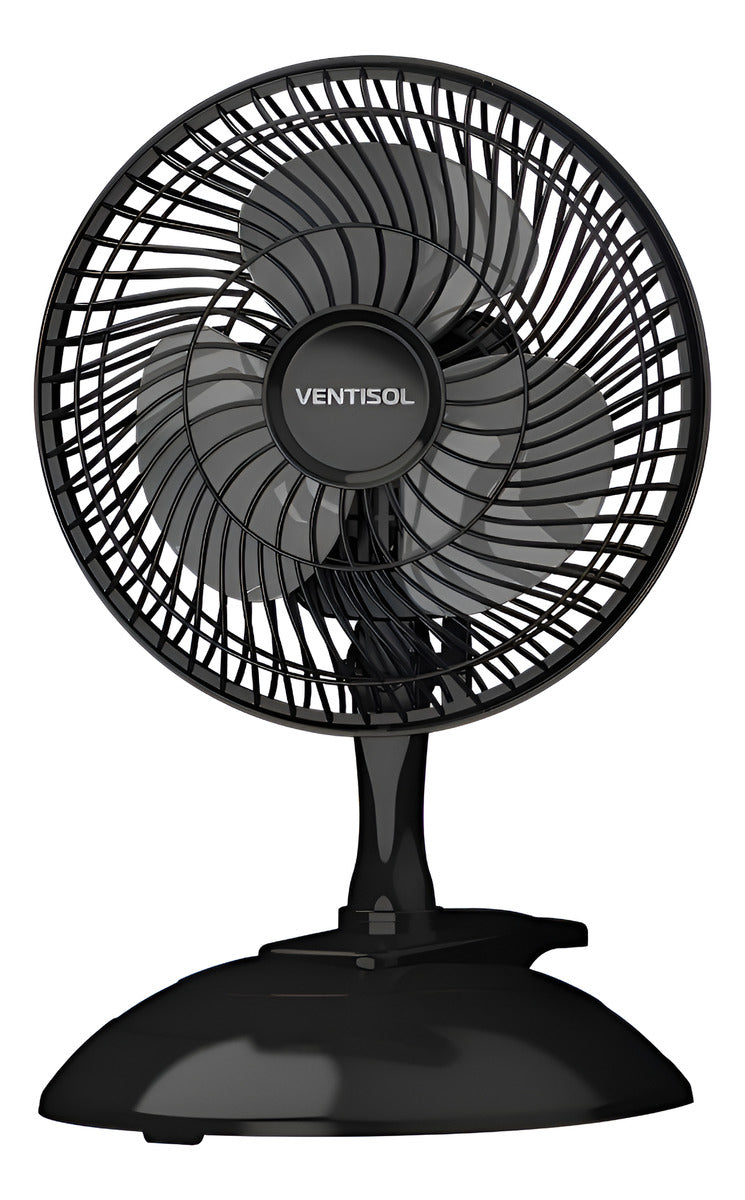 Micro Ventilador Ventisol 20cm 220V Clip Mesa 2 Velocidades Preto
