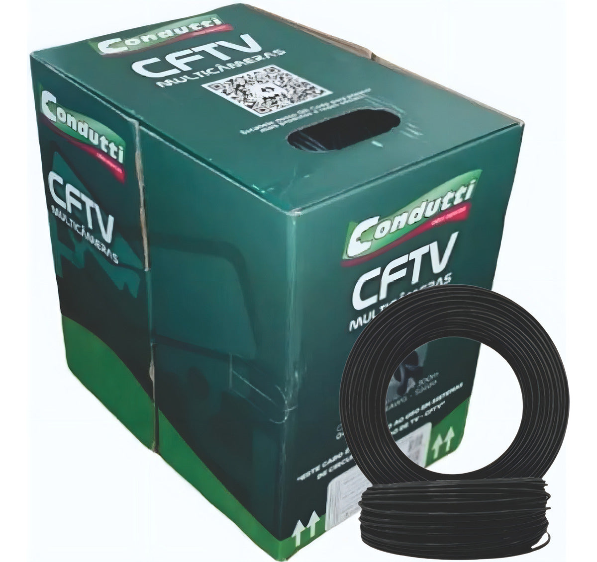 Cabo de Rede Multicâmeras 4 Pares UTP 24AWG 300m Preto Condutti CFTV