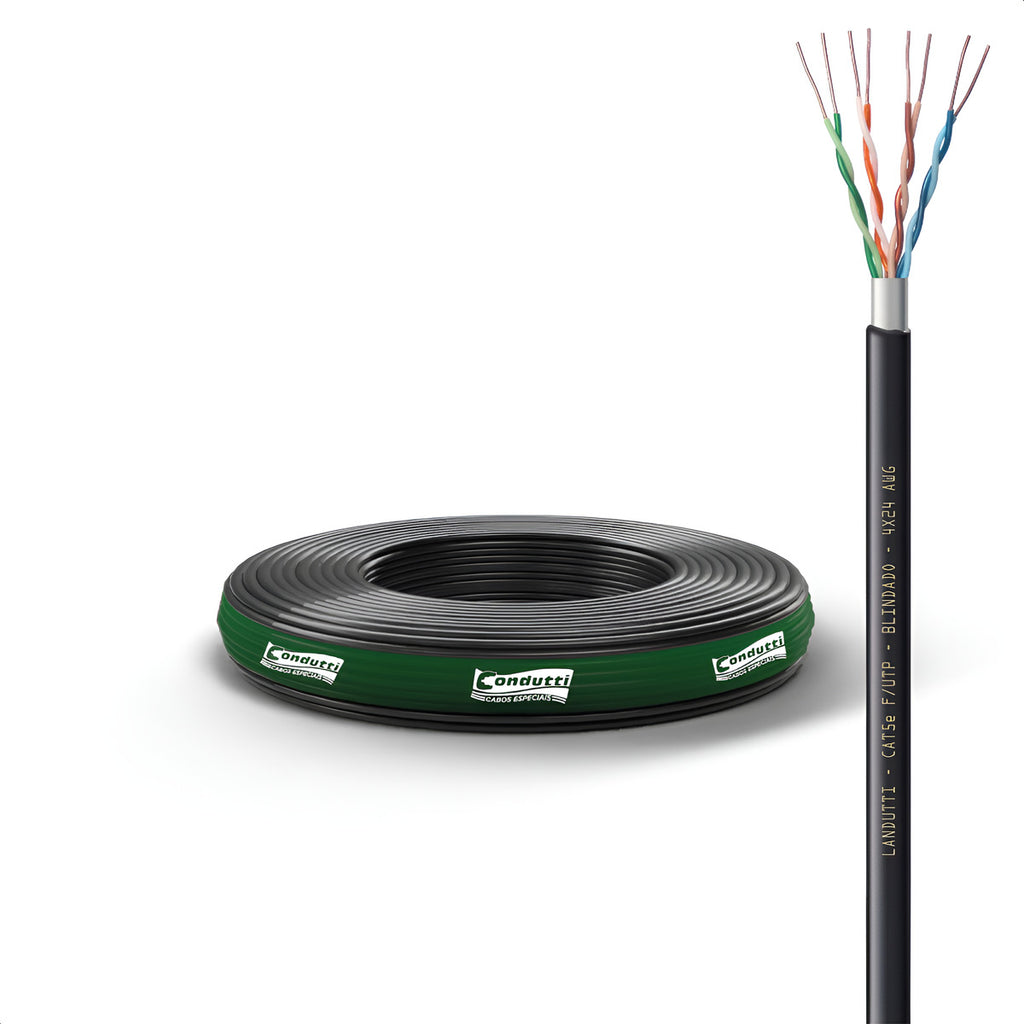 Cabo de Rede Cat5e Blindado F/UTP 100m 100% Cobre Landutti Condutti