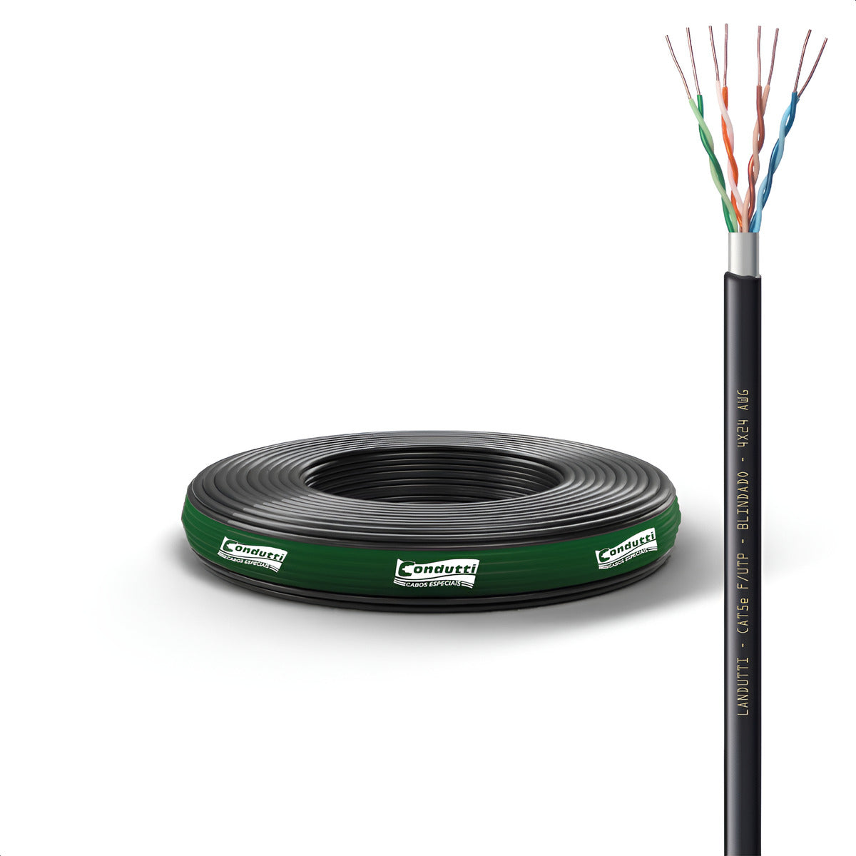 Cabo de Rede Cat5e Blindado F/UTP 100m 100% Cobre Landutti Condutti