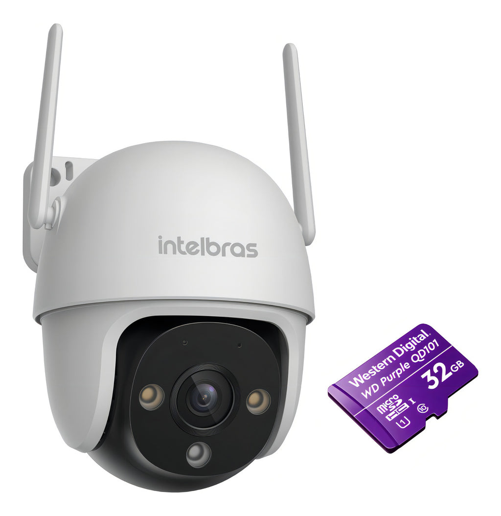 Câmera Wi-Fi Intelbras IM7 S Full Color 360° Full HD 2MP Externa + MicroSD 32GB