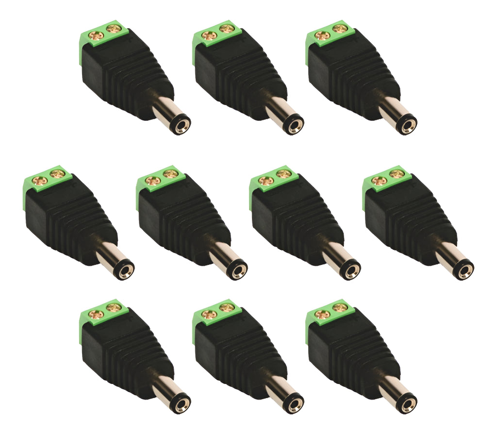 Conector P4 Macho com Borne para CFTV SECCON Kit 10 Unidades