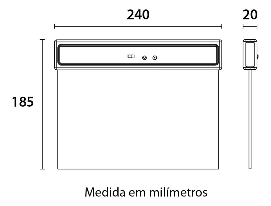 Placa de Saída LED Blumenau 1 Face Vermelha 1W Bivolt Sinalização de Emergência