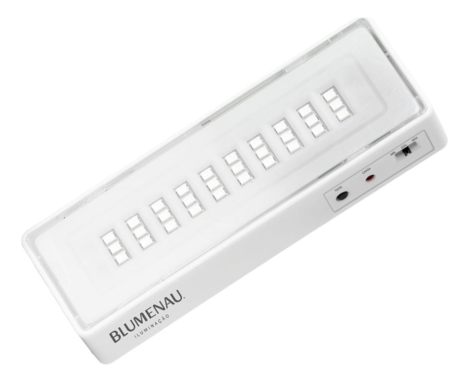 Luminária de Emergência LED Blumenau 30 LEDs 100lm Bivolt Autonomia 6h