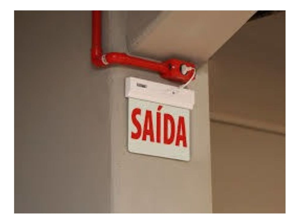 Placa de Saída LED Blumenau 1 Face Vermelha 1W Bivolt Sinalização de Emergência