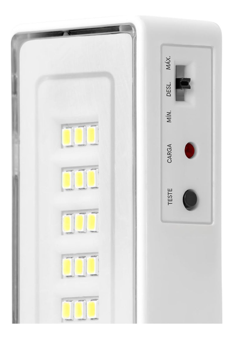 Luminária de Emergência LED Blumenau 30 LEDs 100lm Bivolt Autonomia 6h