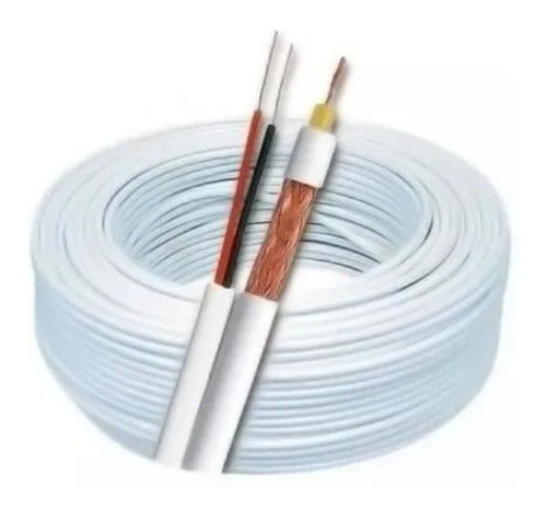 Cabo Coaxial RF 4mm Bipolar Dupla Blindagem 100m Condutti CFTV