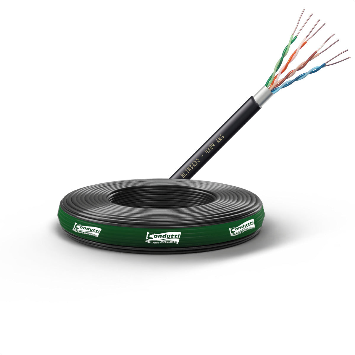 Cabo de Rede Cat5e Blindado F/UTP 100m 100% Cobre Landutti Condutti