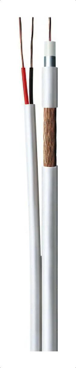 Cabo Coaxial RF 4mm Bipolar Dupla Blindagem 100m Condutti CFTV