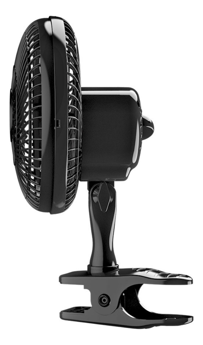 Micro Ventilador Ventisol 20cm 220V Clip Mesa 2 Velocidades Preto
