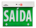 Placa de Saída LED 1 Face Verde 1W Bivolt Blumenau Sinalização de Emergência
